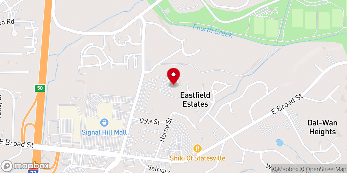 Map showing location of Peniel Internacional of Statesville