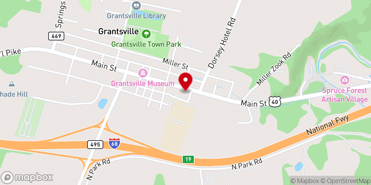 Map showing location of St. Paul’s United Methodist Church