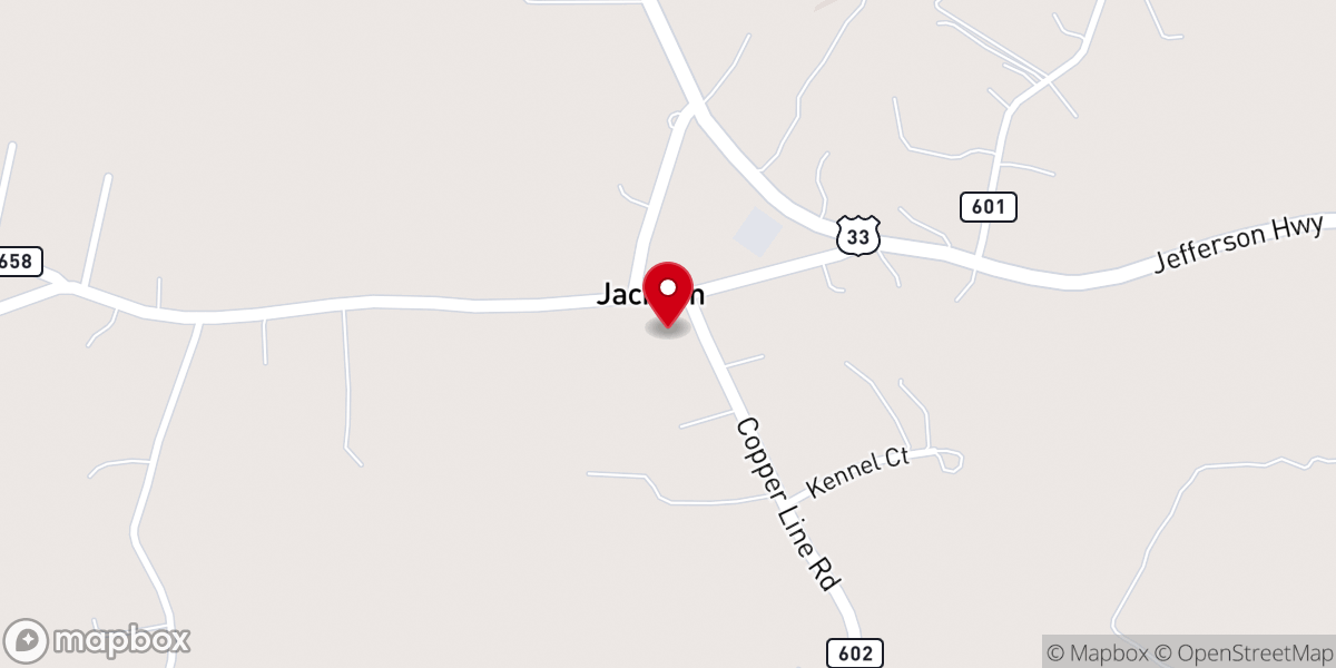 Map showing location of Mt Hope Baptist Church