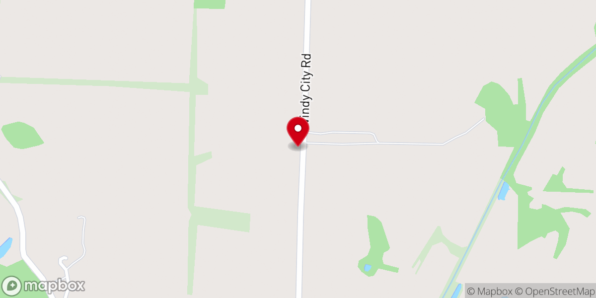 Map showing location of Gregory Church