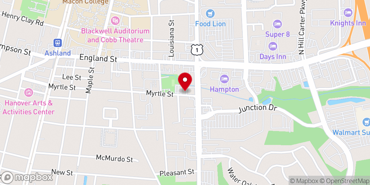 Map showing location of Faith, Hope and Victory Chapel - Food Distribution Center