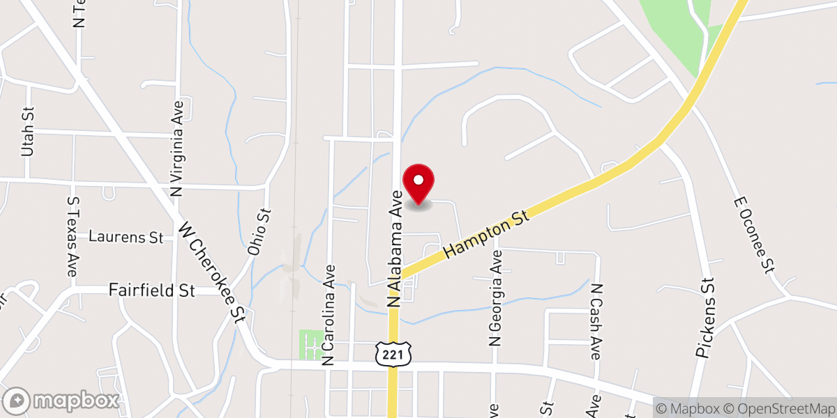 Map showing location of The Bridge Church of the Carolinas