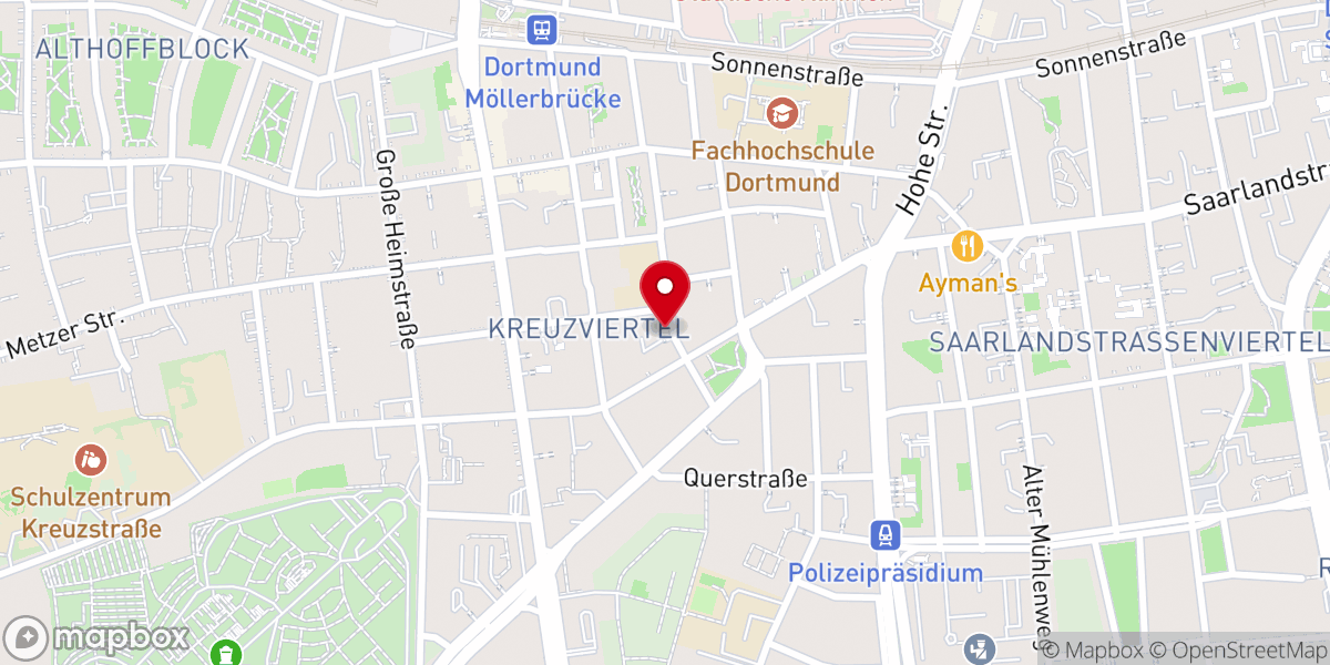 Map showing location of Katholische Hochschulgemeinde Dortmund
