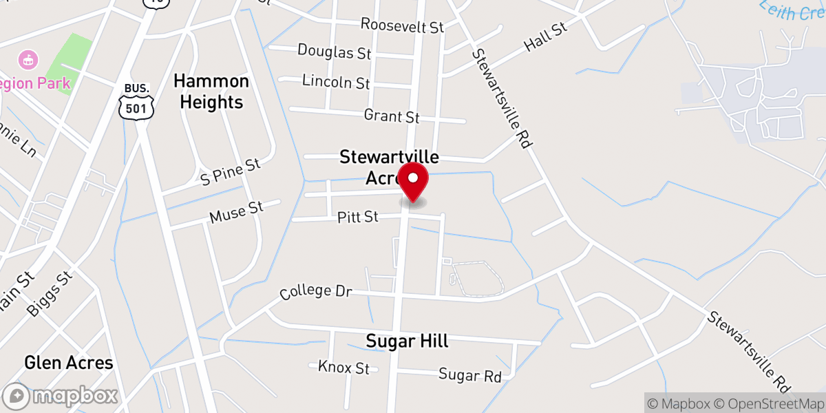Map showing location of Joseph Temple AME Church