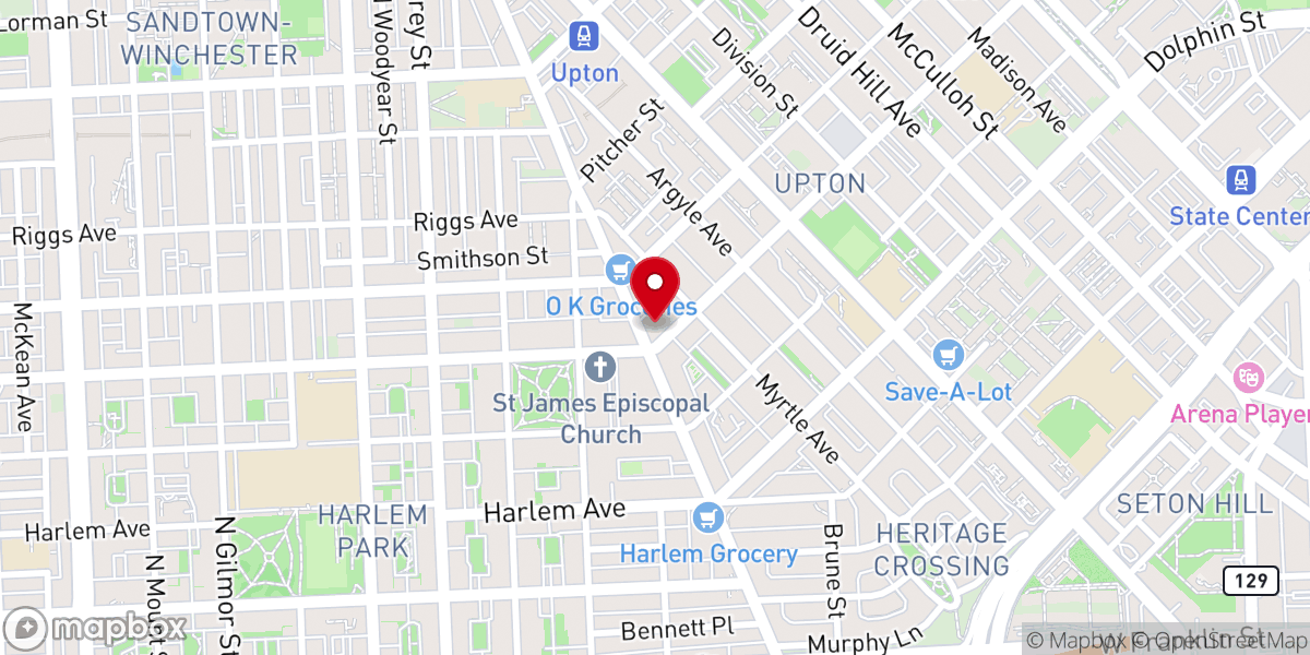 Map showing location of Macedonia Baptist Church