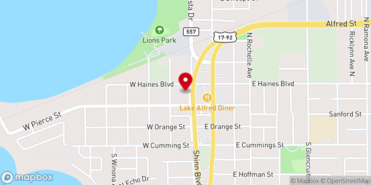Map showing location of FUMC Treasures Thirft Store