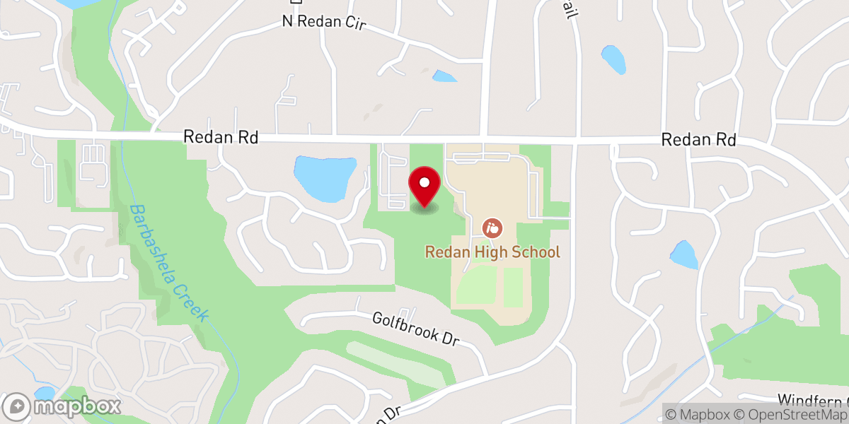 Map showing location of White Oak Hills Baptist Church
