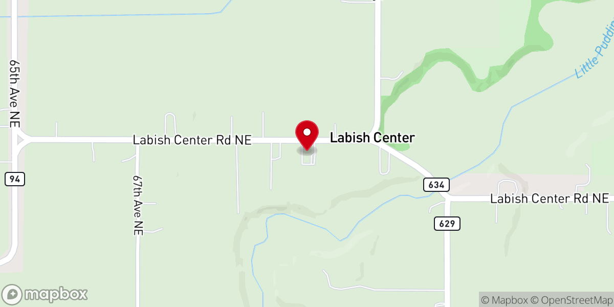 Map showing location of Labish Center Community Church