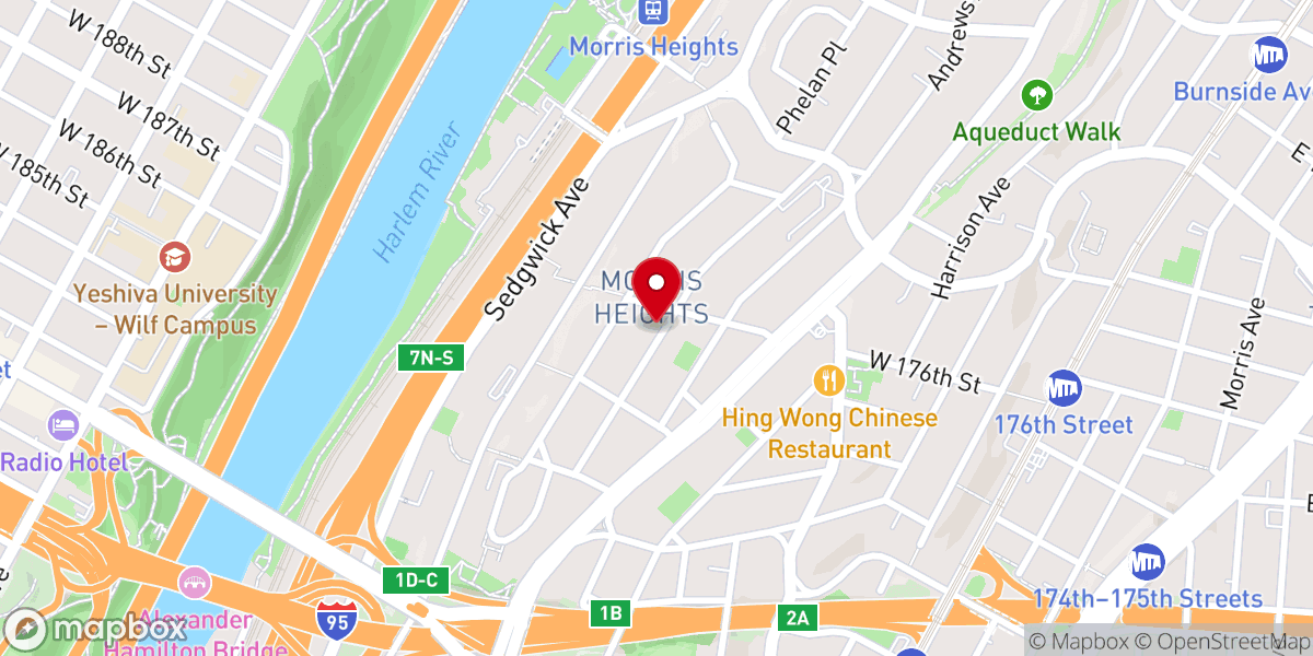 Map showing location of Holy Trinity Ethiopian Orthodox Tewahedo Church