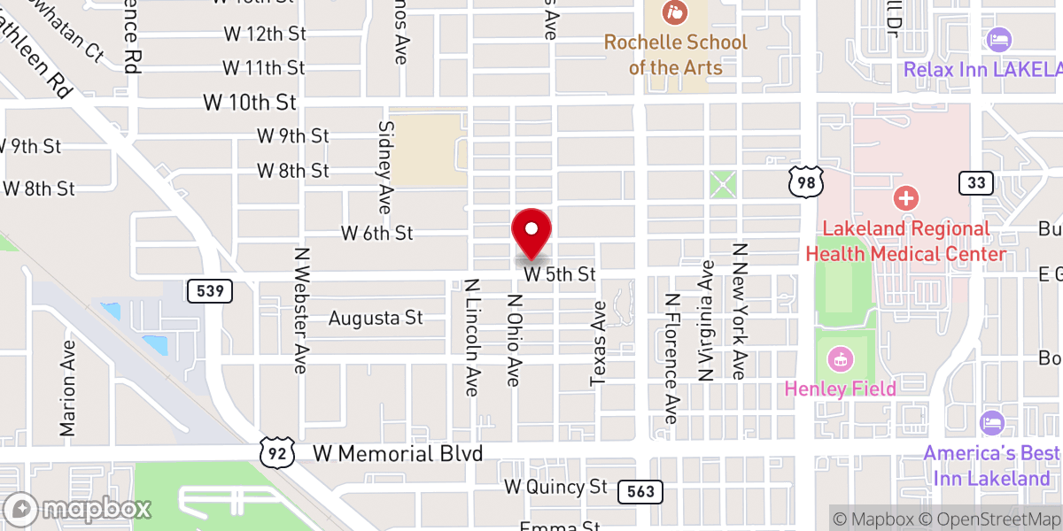 Map showing location of Dream Center of Lakeland