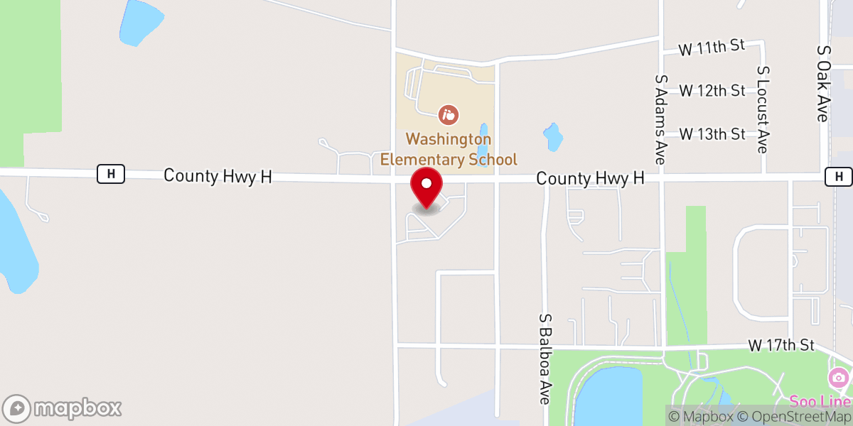 Map showing location of Christ Lutheran Church