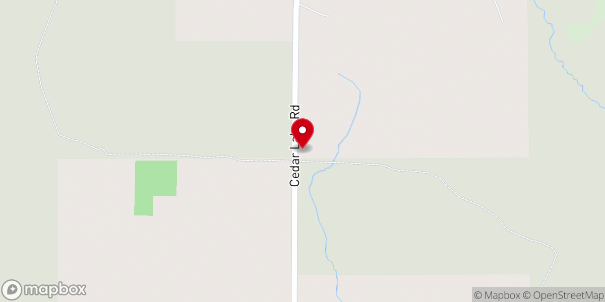 Map showing location of Oak Grove Log Church