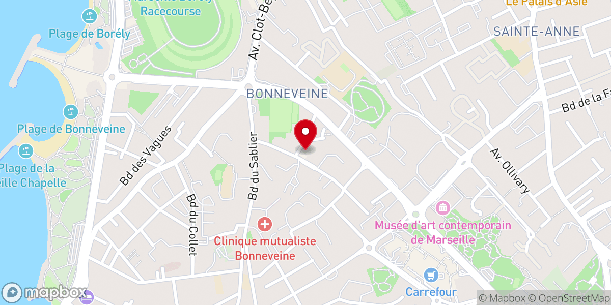 Map showing location of Paroisse Notre Dame des Neiges - Bonneveine