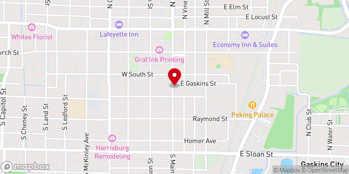 Map showing location of Bethel AME Church