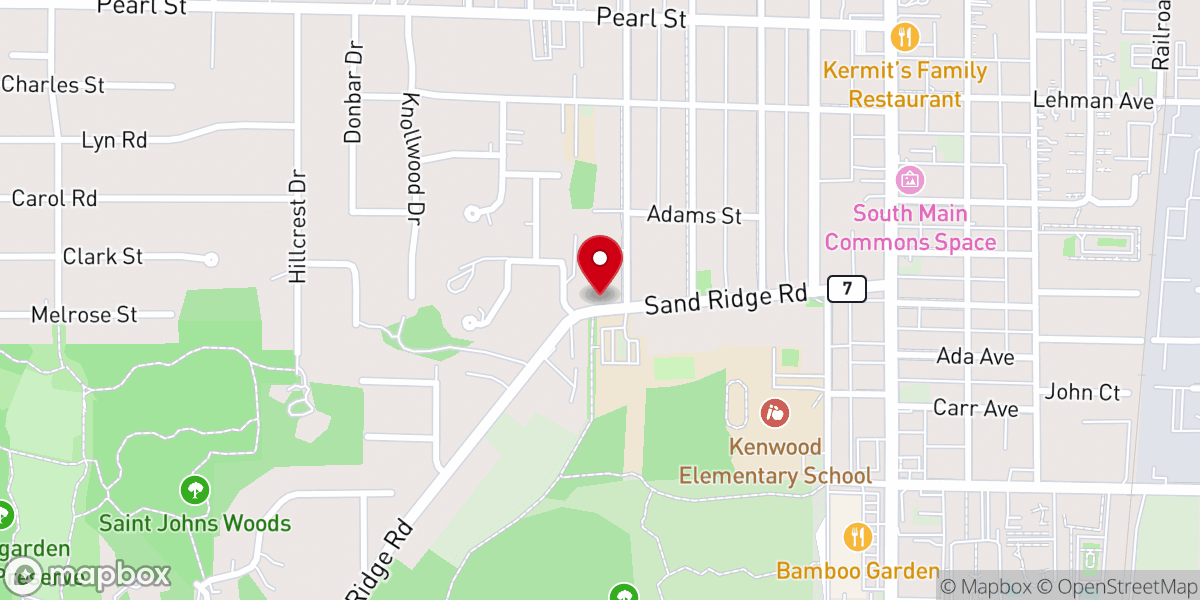 Map showing location of Brown Bag Food Project