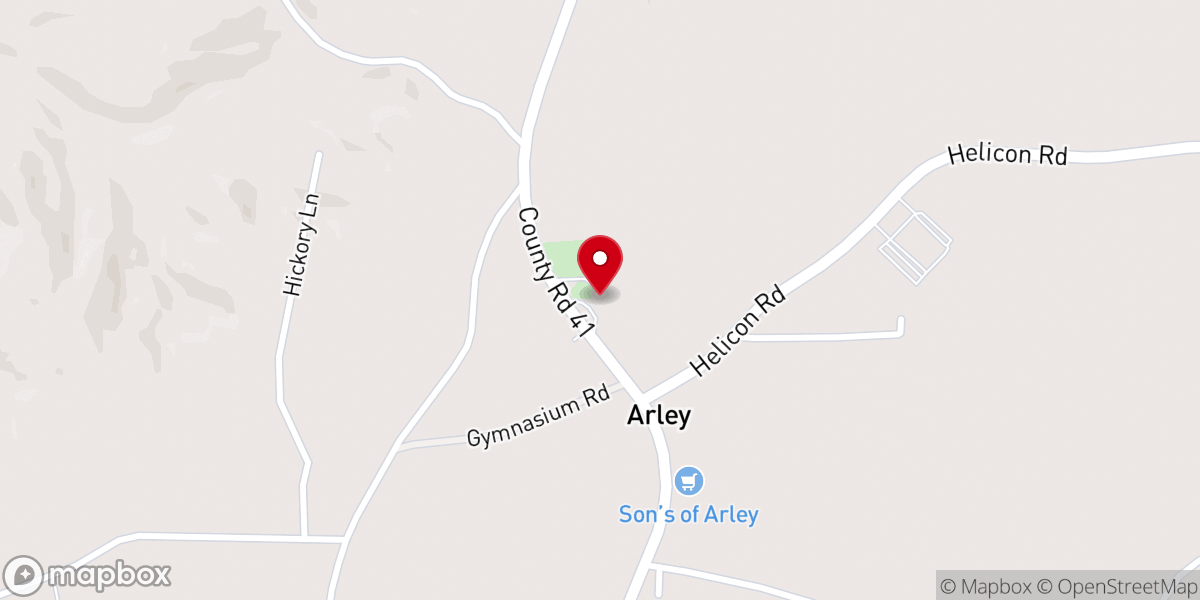 Map showing location of Meek Baptist Church