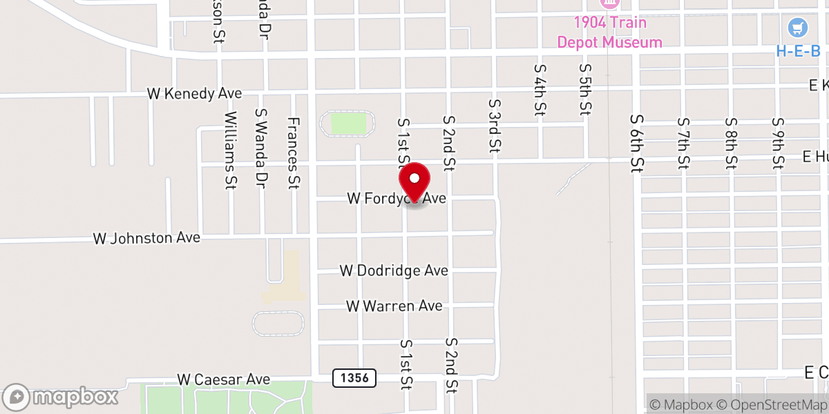 Map showing location of Friendship Missionary Baptist Church