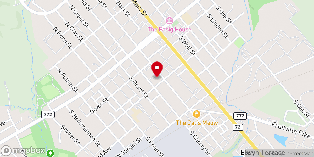Map showing location of St Paul's Episcopal Church