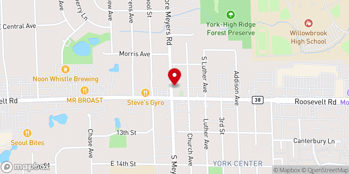 Map showing location of Trinity Lutheran Church