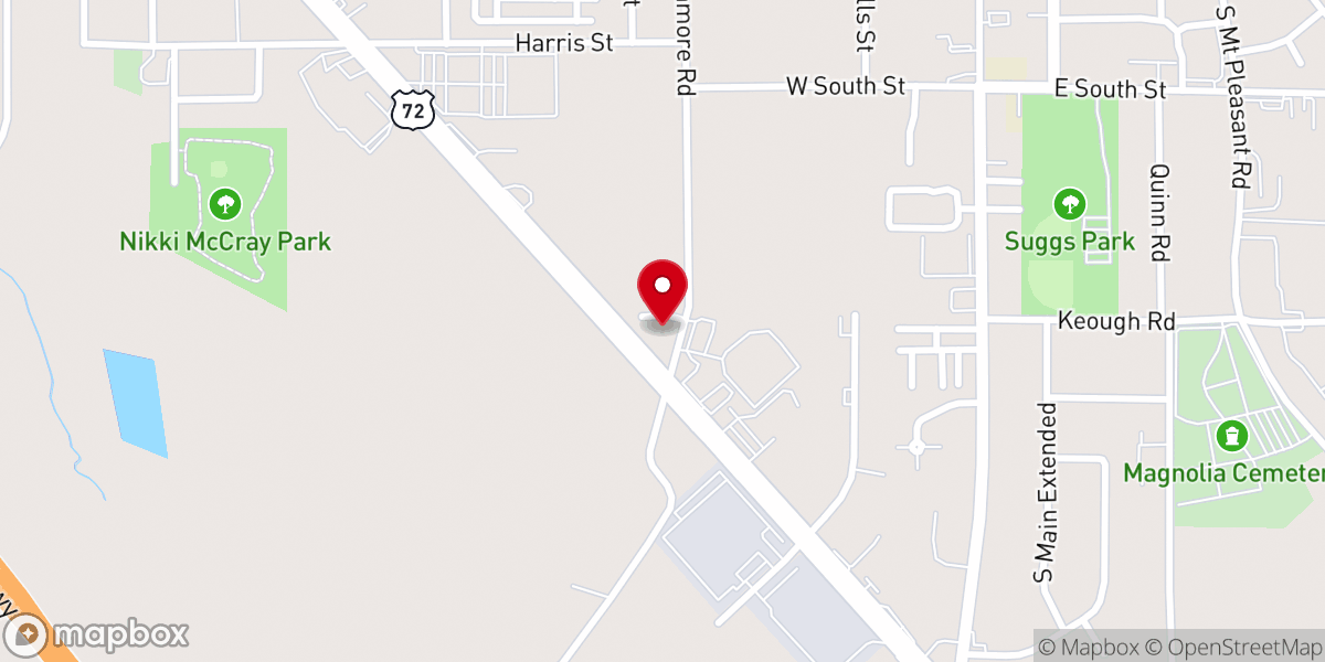 Map showing location of St Mark Missionary Baptist Church