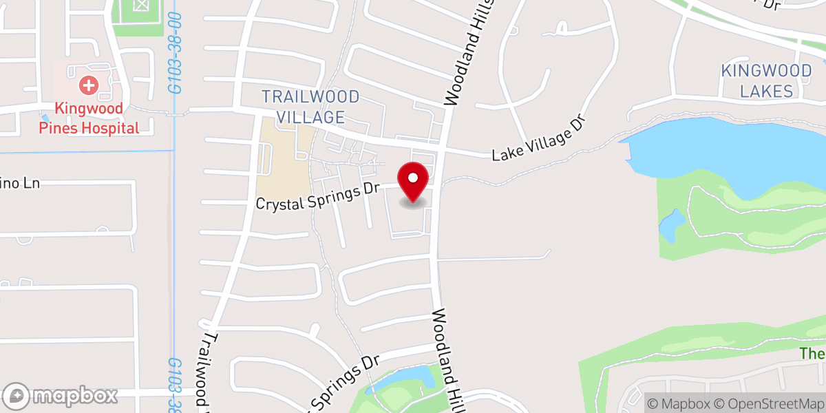 Map showing location of Kingwood Methodist Church