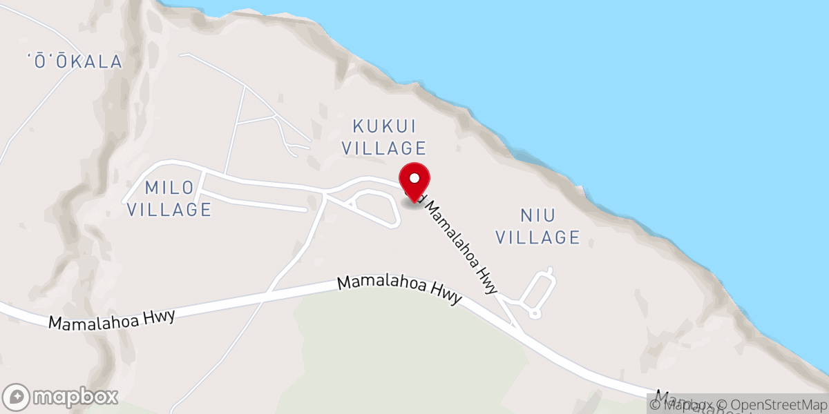 Map showing location of O'okala Fellowship