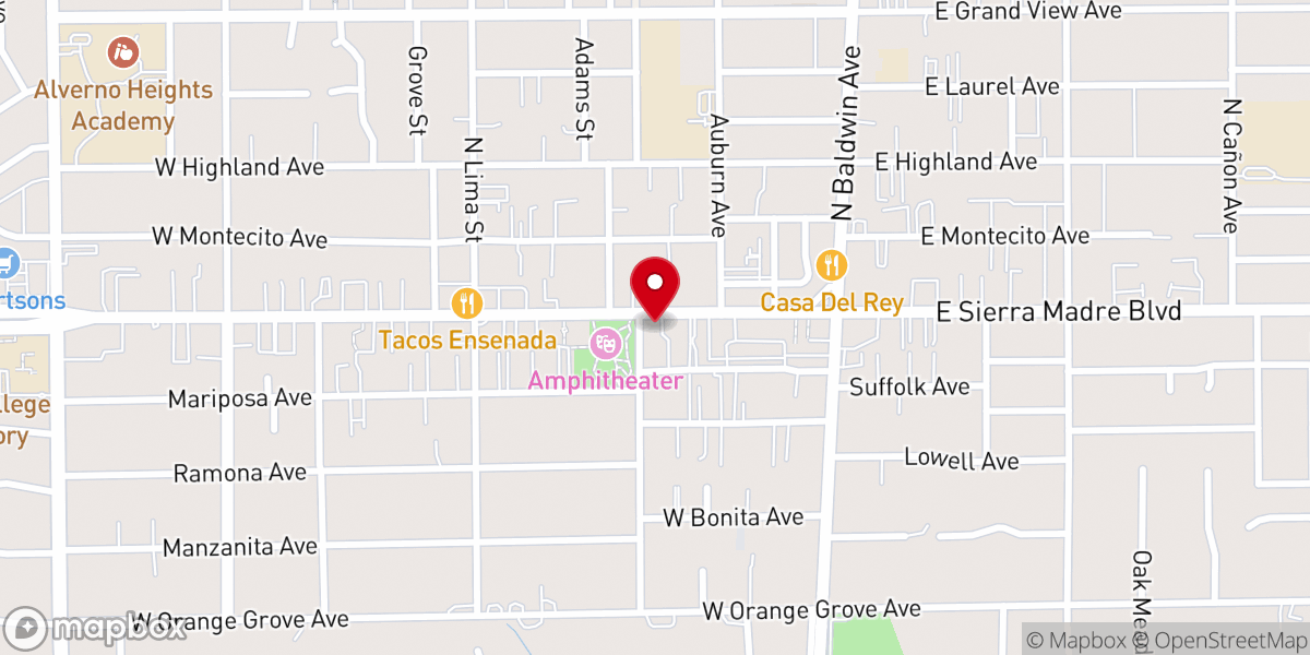 Map showing location of Christ Church Sierra Madre