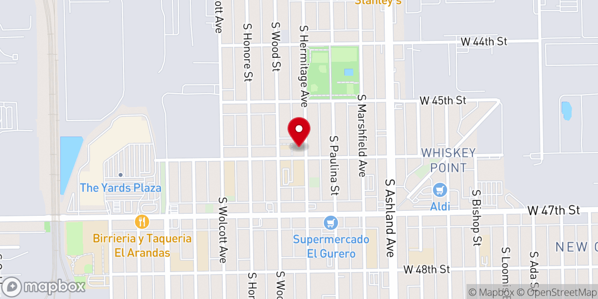 Map showing location of Holy Cross Catholic Church