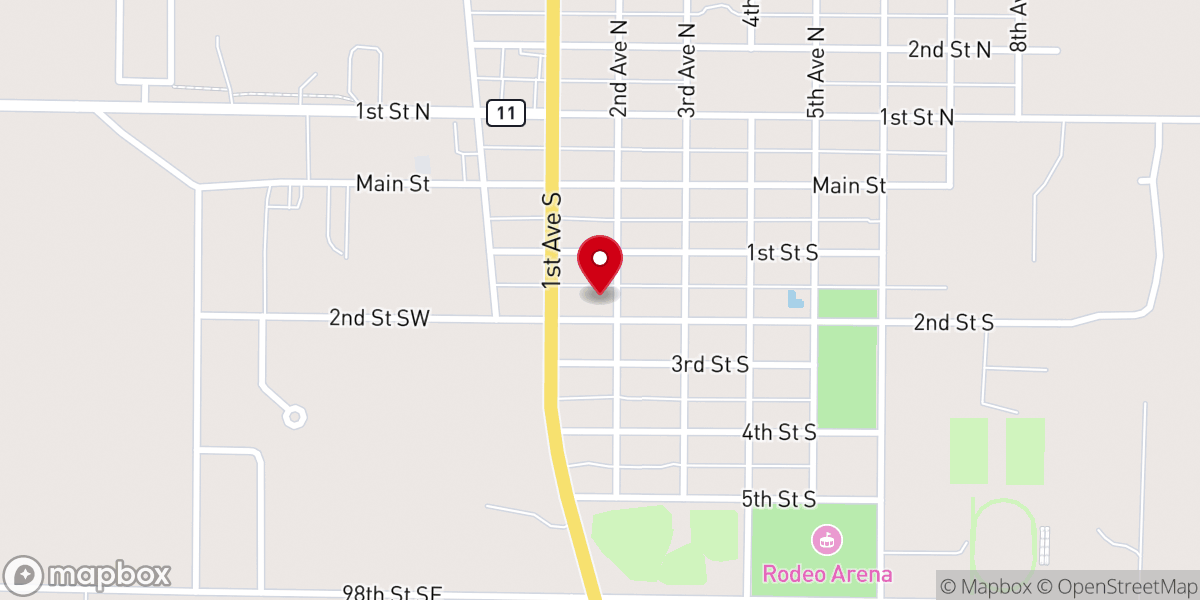 Map showing location of Zion Lutheran Church
