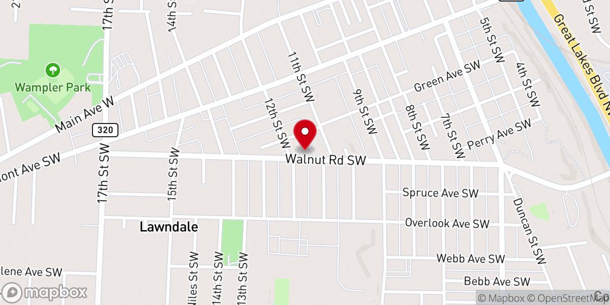 Map showing location of Link Church
