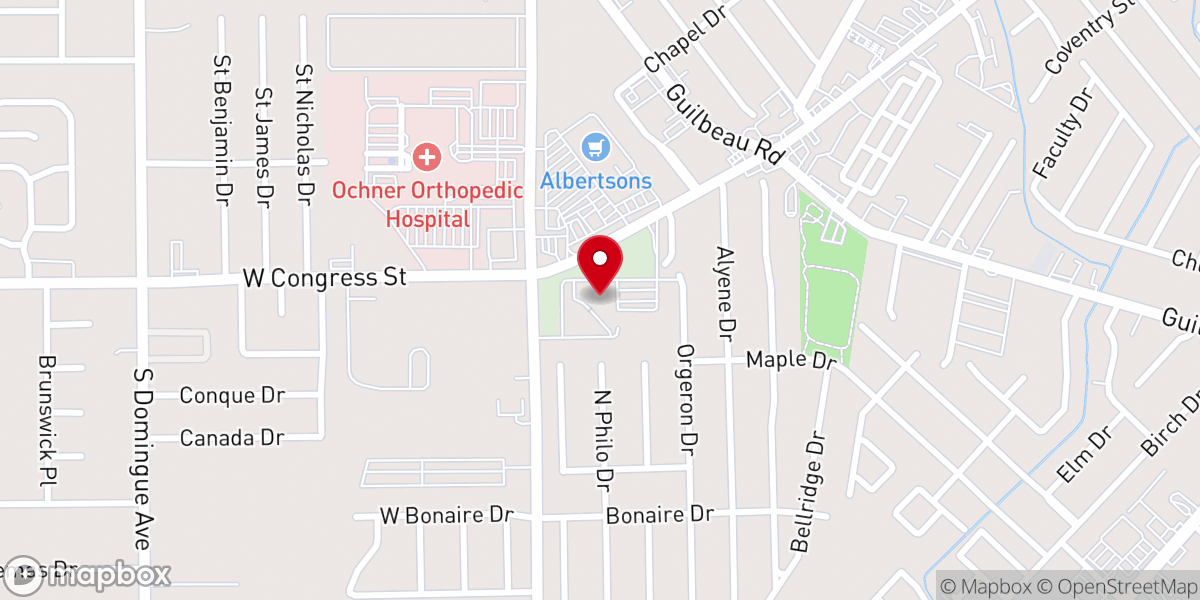 Map showing location of Saint Edmond Catholic Church