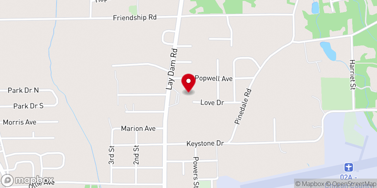 Map showing location of New Life Church