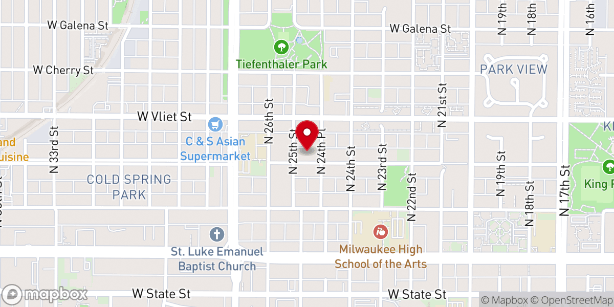 Map showing location of Bethlehem Ev. Lutheran Church