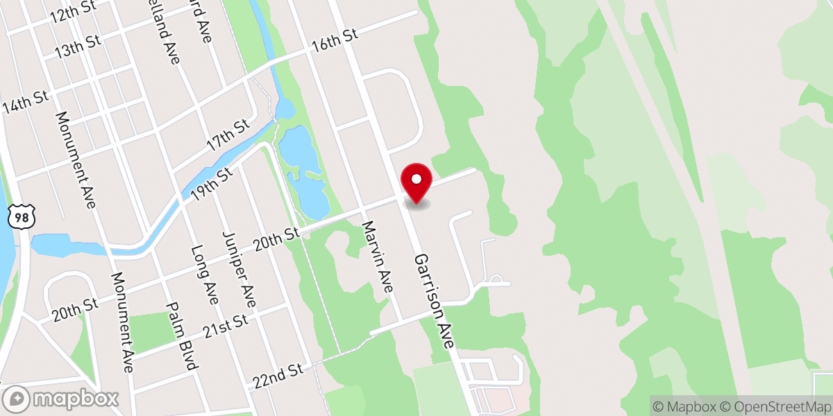 Map showing location of Hope Family Worship Center