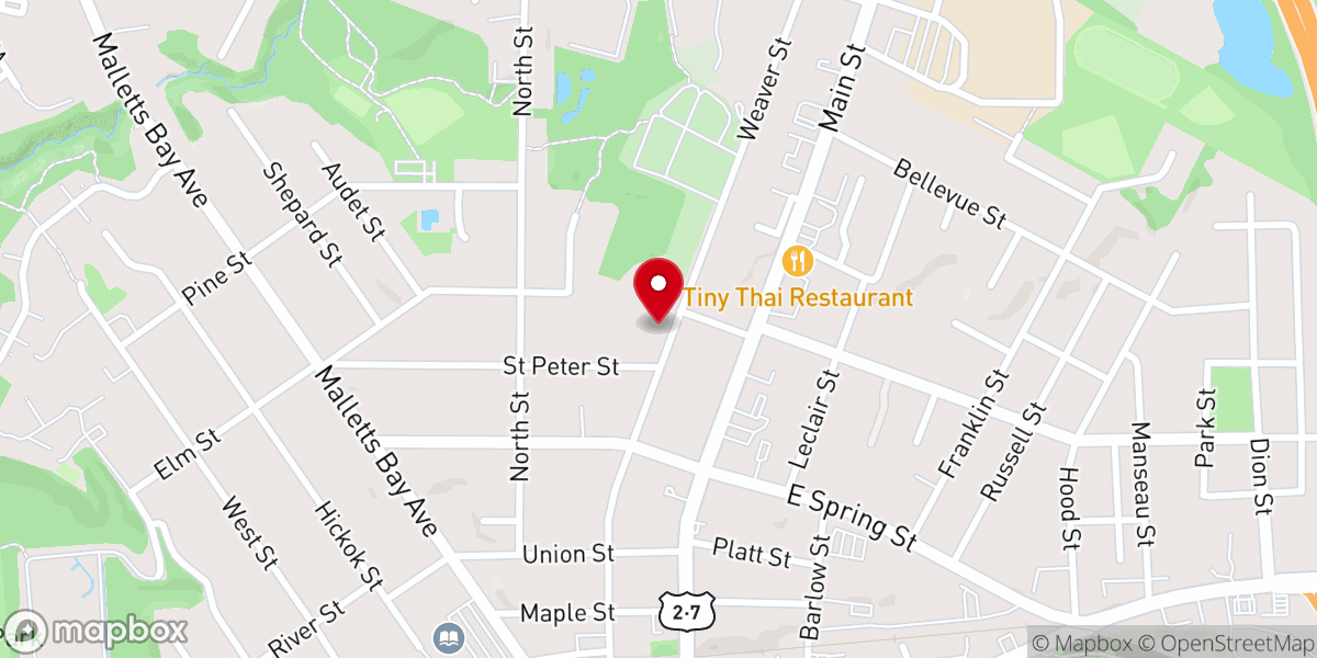 Map showing location of St. Francis Xavier Catholic Church