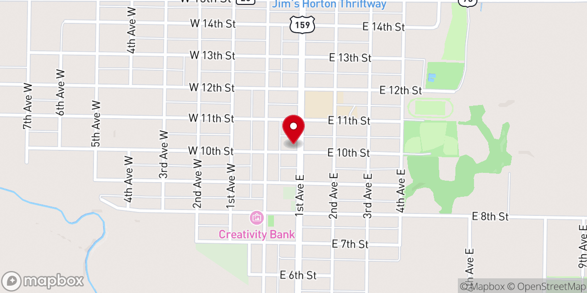 Map showing location of United Methodist Church