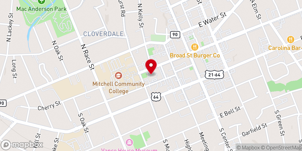 Map showing location of Broad Street United Methodist Church