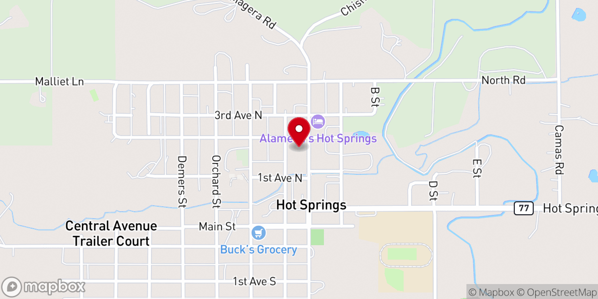 Map showing location of Towanda Gardens