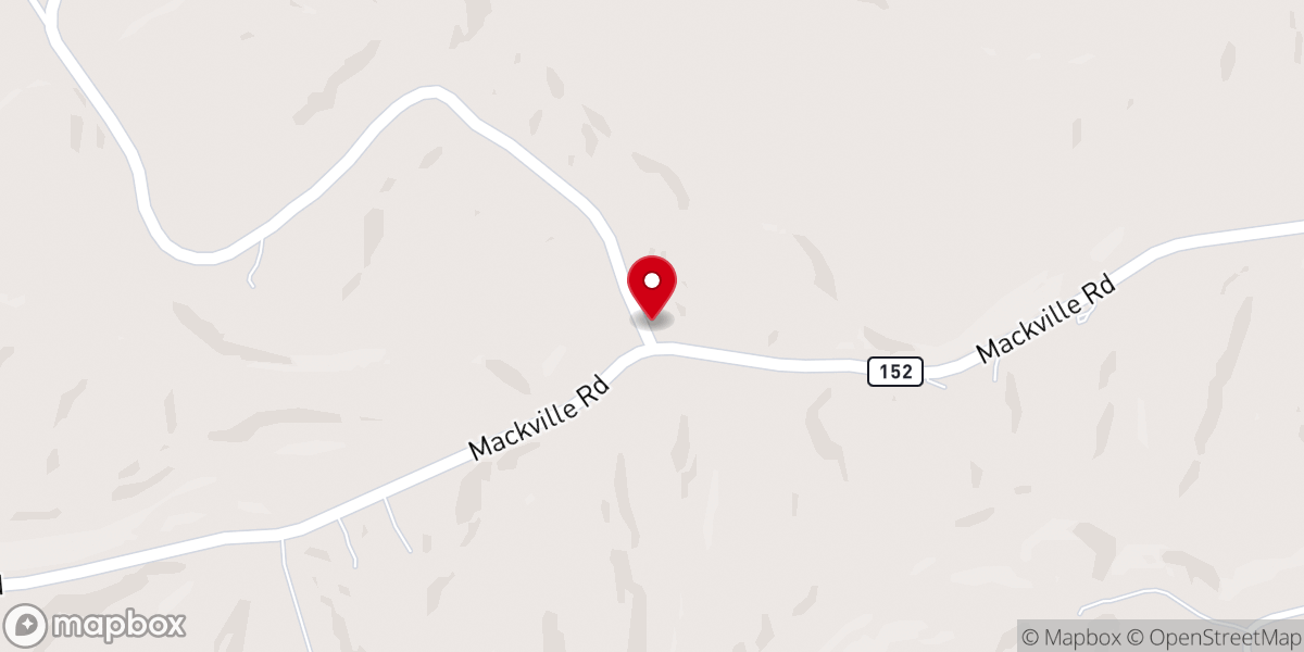 Map showing location of Bruner's Chapel Church