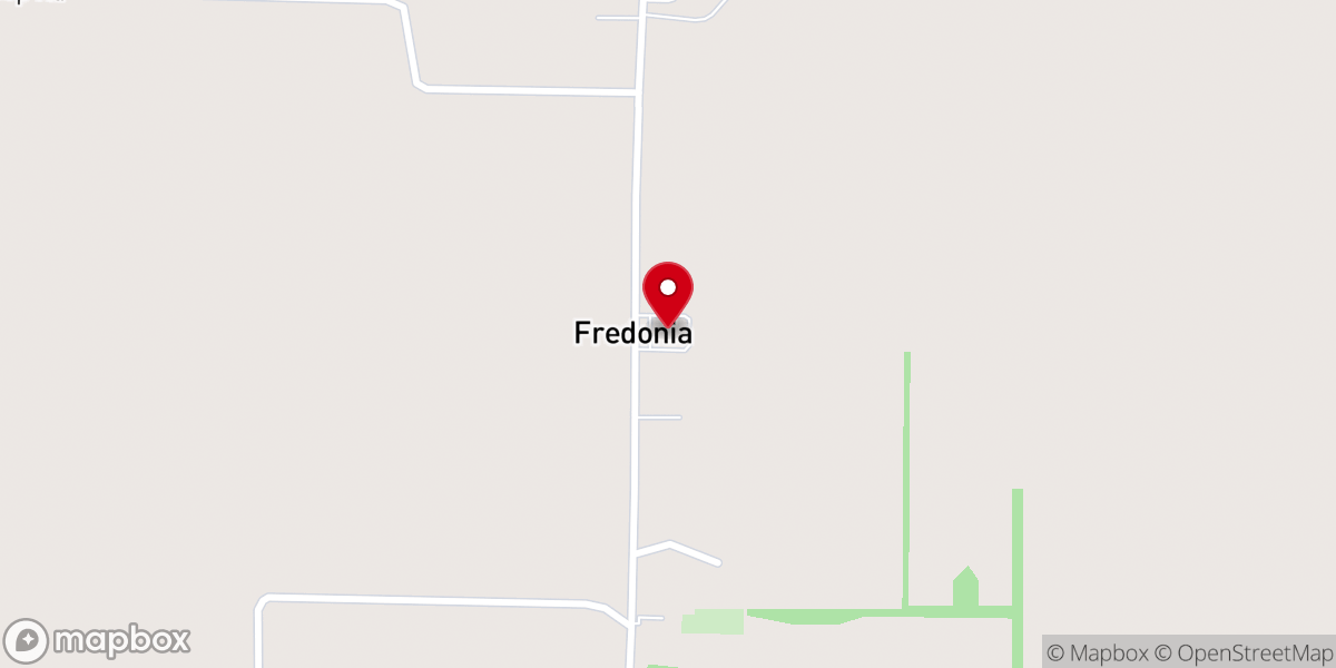 Map showing location of Fredonia Baptist Church