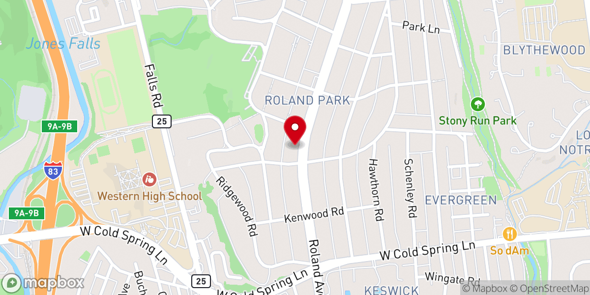Map showing location of St. David's Church