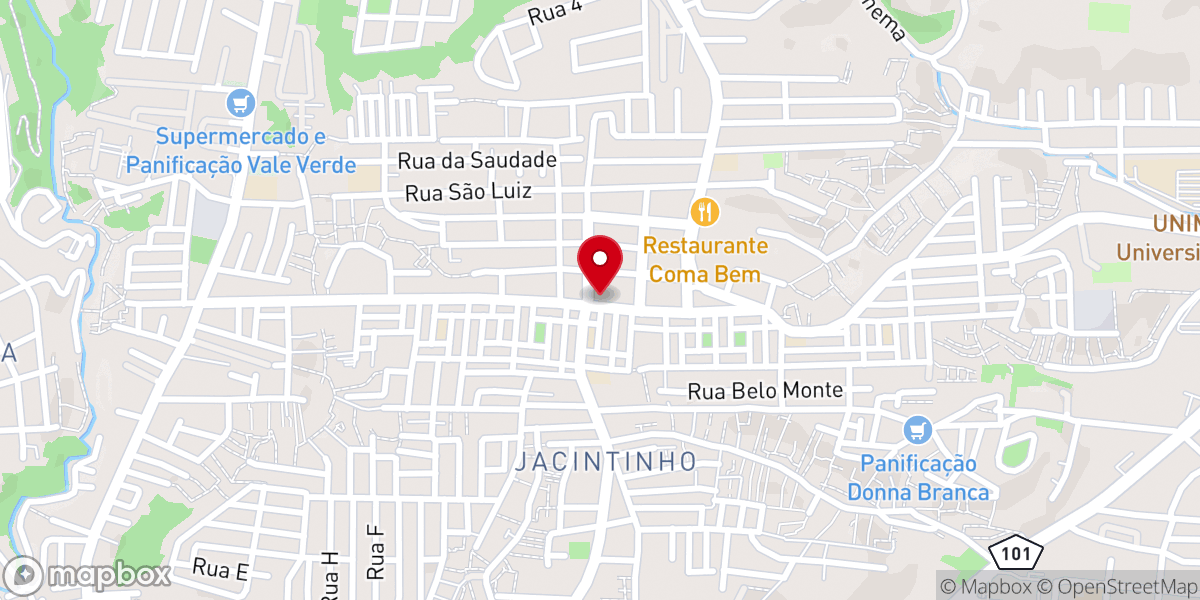 Map showing location of Paróquia Nossa Senhora das Dores