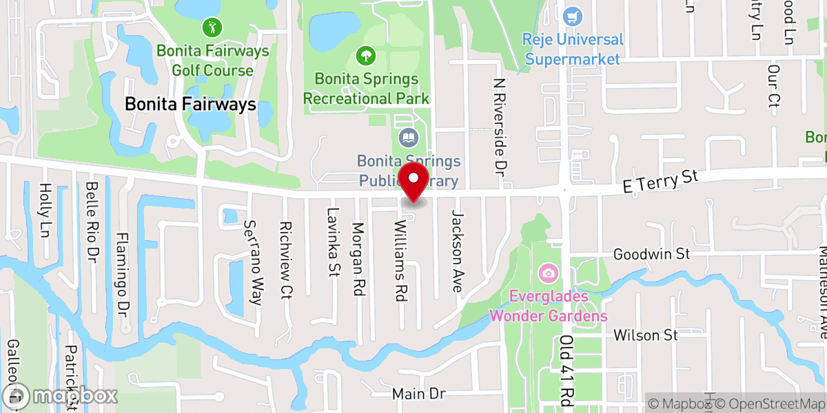 Map showing location of Bonita Springs SDA Church