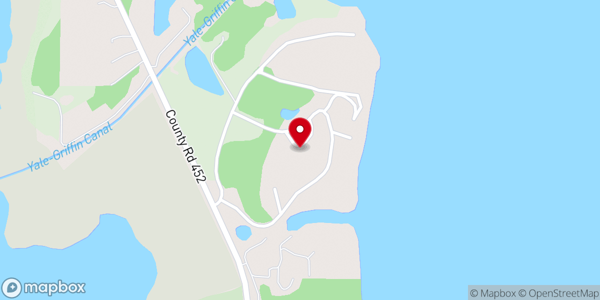Map showing location of Lake Yale Baptist Conference Center