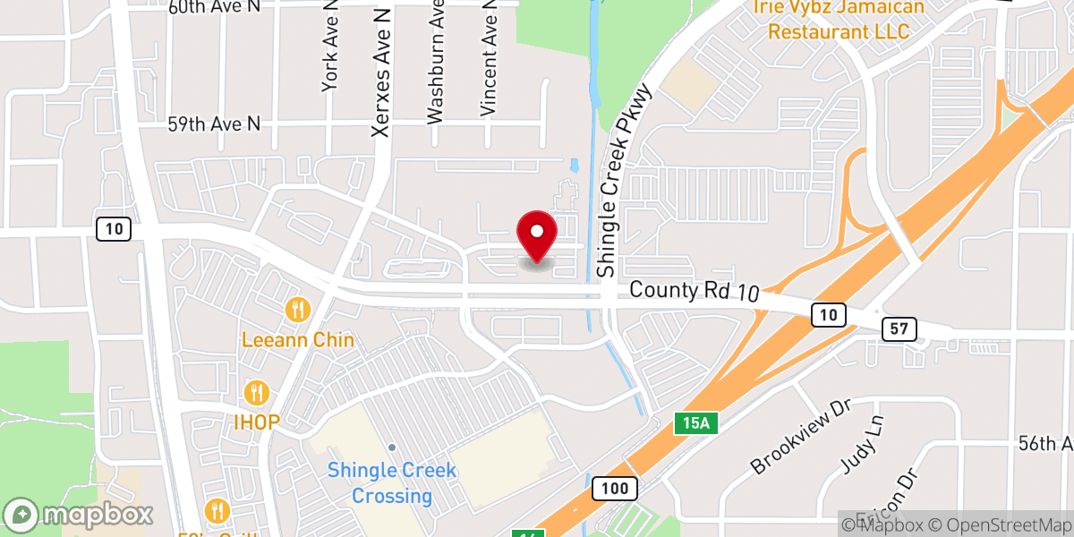 Map showing location of Deeper Life Bible Church, Brooklyn center