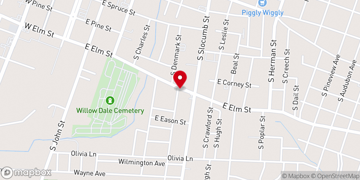 Map showing location of Upper Room Church