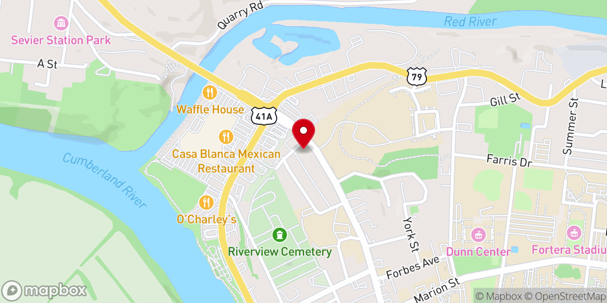 Map showing location of North Second Church of Christ