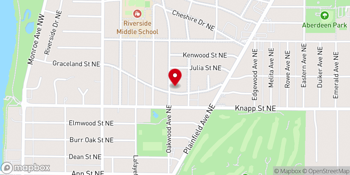 Map showing location of Saint James Lutheran Church