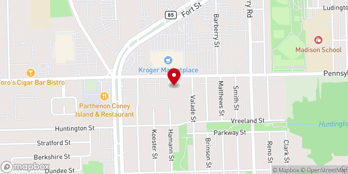 Map showing location of St. Cyprian Church