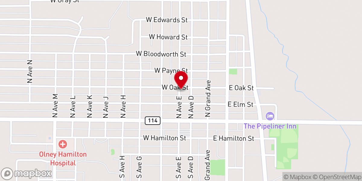 Map showing location of St Theresa's Catholic Church